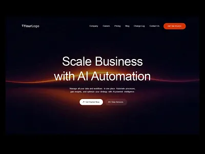 Hero Animated Header 3d ai hero section animated hero animated hero section animated website animation branding hero section logo motion graphics ui web design website design