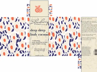 Blueberry Cosmetic Packaging branding graphic design illustrator