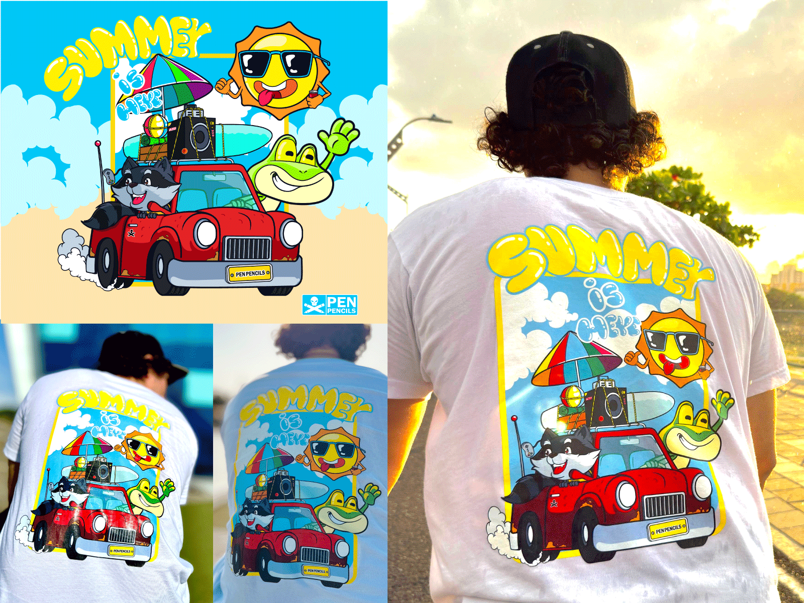 Summer is here 2dillustration adobeillustrator branding cartoon character characterdesign graphic design illustration logo t shirt tshirt tshirt illustration vector