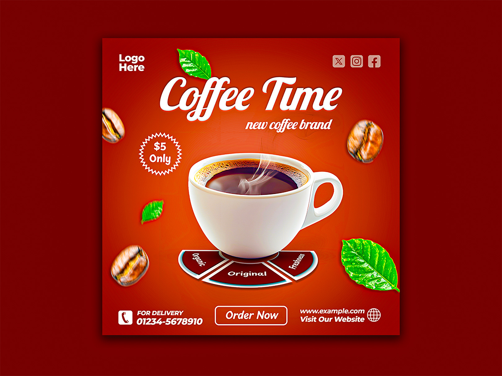 Coffee Poster Advertisement ad design beverage poster branding art café branding café promo coffee ad coffee poster coffee visual color theme creative layout creative poster design showcase food advertising food design graphic ad minimal ad photoshop art poster design promo design visual design