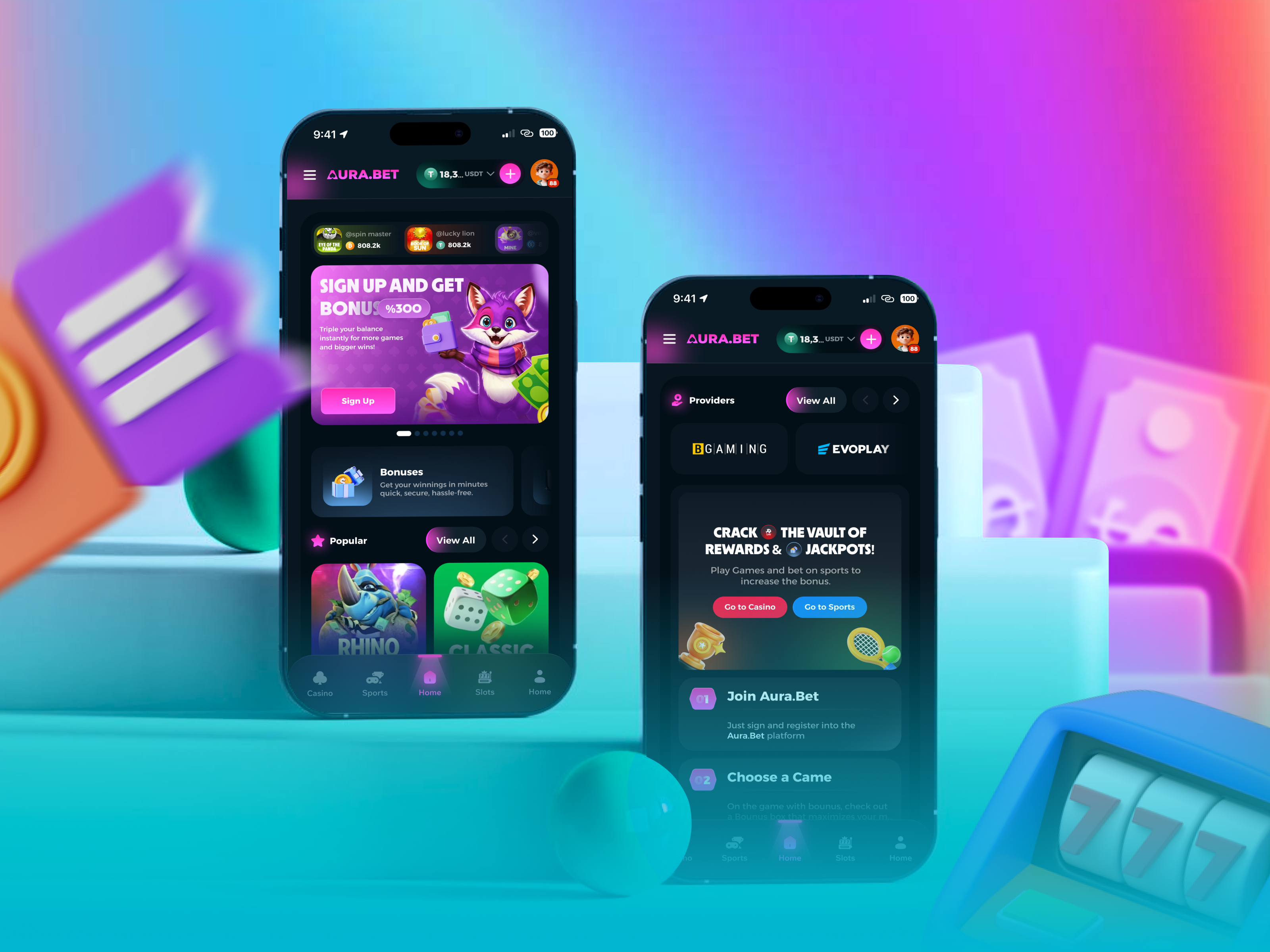 Casino Mobile - Gaming Interface app betting casino casino app casino app ui casino design casino homepage casino interface casino mobile casino ui gambling gambling app gambling ui gaming gaming app gaming interface homepage mobile online casino ui