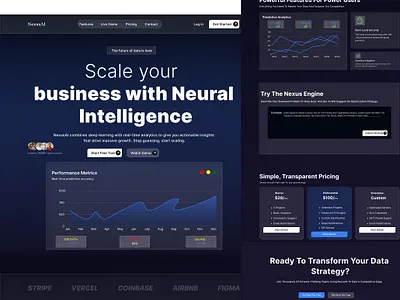 SaaS Landing Page ai ai landing page ai saas artificial intelligence b2b saas clean design dashboard design design future design graphic design landing page modern ui product design saas landing page sass startup website tech landing page ui ux web design