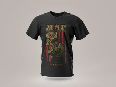 T-shirt Design for MSP brand branding design digital digital art event planning graphic design identity branding illustration merchandise merchandise design military modern promotional shirt t shirt t shirt design tshirt tshirt design