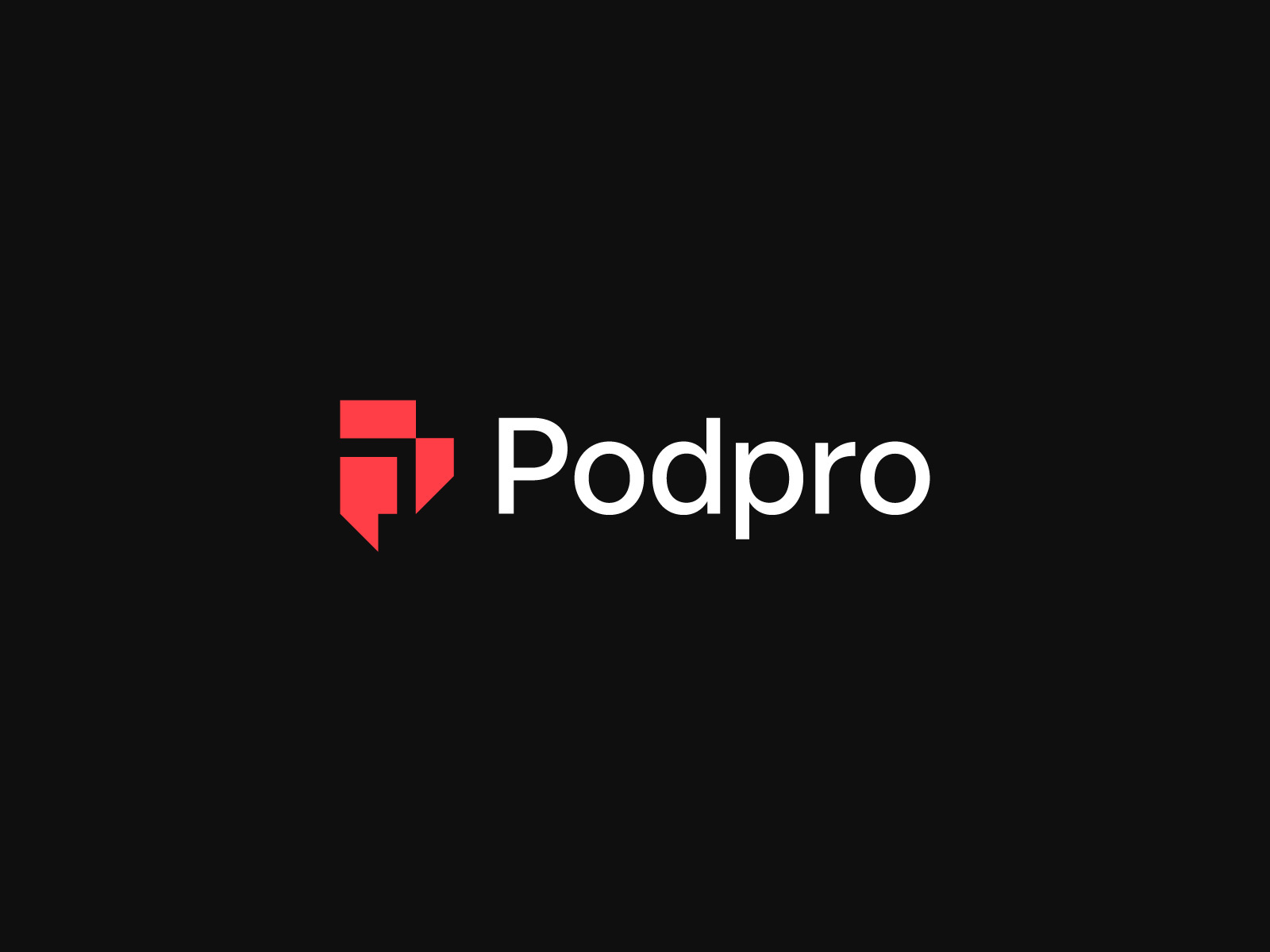 Podpro Logo Reveal Animation brand identity branding logo animation logo reveal minimal logo minimalist logo modern logo motion graphics p letter logo p logo podcast logo visual identity