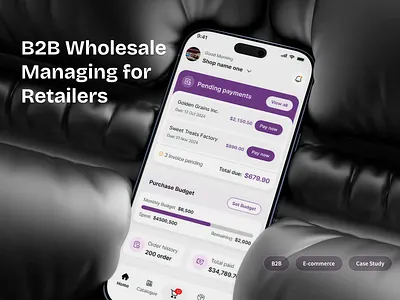 B2B Wholesale Ordering App for Retailer app design b2b ecommerce mobile product design ui ux
