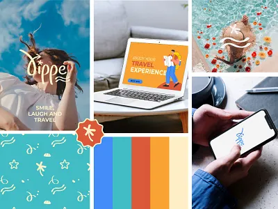 Yippe | Travel brand design brand design brand idea brand identity brand logo branding colorful family tour fnf fun goals identity design logo logo design memory packages playful travel travel business trip wordmark