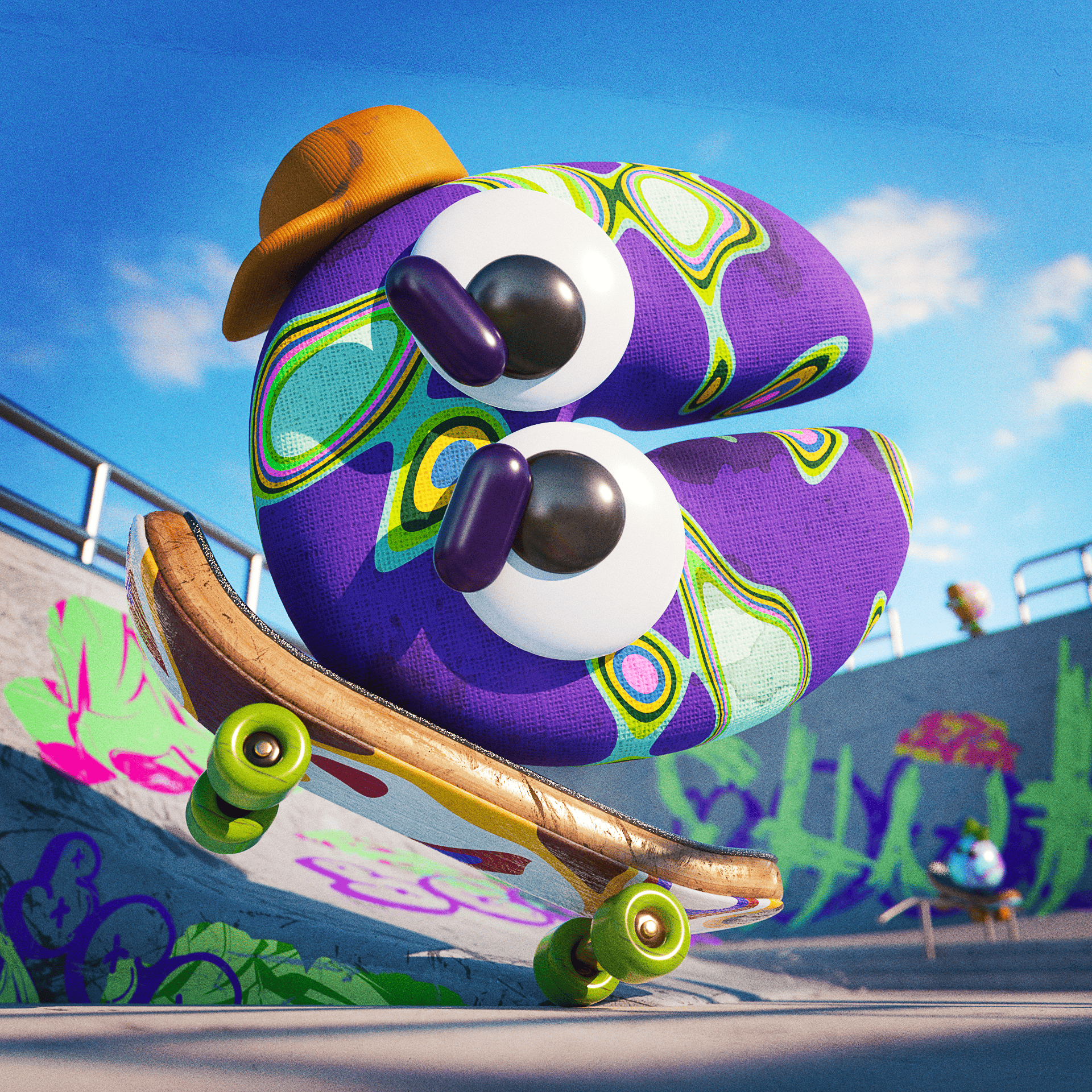 Letter P — 3D Alphabet Series 3d illustration 3d letter c 3d skateboard 3d skatepark 3d skater character alphabet colorful 3d digital art funny 3d illustration motion graphics redshift skate skate culture skateboard skateboarding stylized 3d visualseries