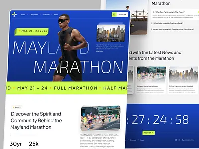 Mayland Marathon – Event Website & Landing Page Design cleandesign cleanui designinspiration digitaldesign eventwebsite figma figmadesign interactiondesign landingpage marathon minimaldesign modernui racingevent sportsdesign uidesign uiuxdesign userexperience uxdesign visualdesign webdesign