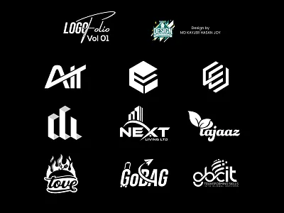 LogoFolio Vol 01 adobe adobe illustrator brand brand identify branding construction design graphic design logo logo concept logo design logo designers logo inspiration logotype real estate tech tech design travel travel agency typography
