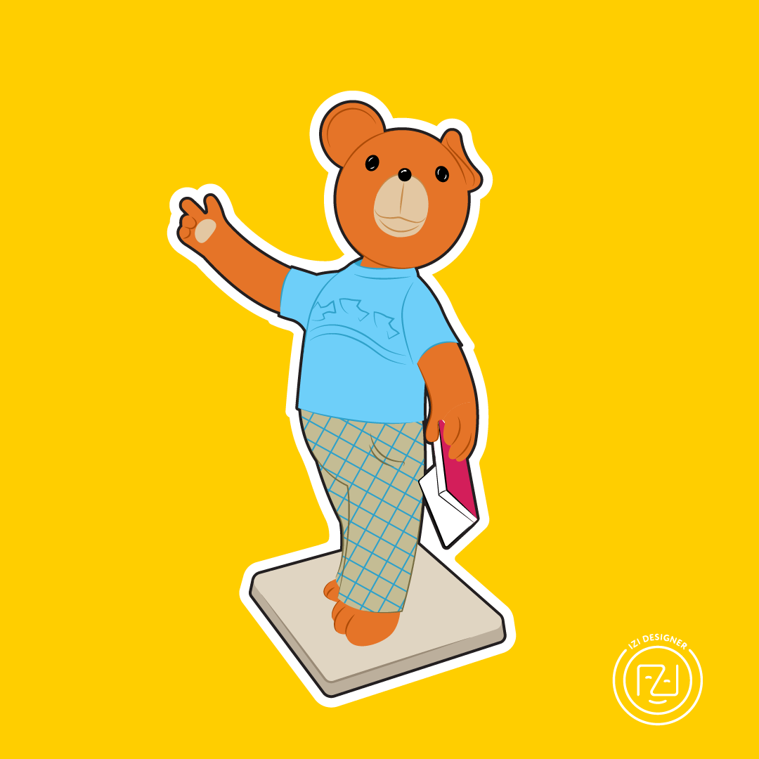 Teddy Drop Ear bear europe illustration lodz poland tedy