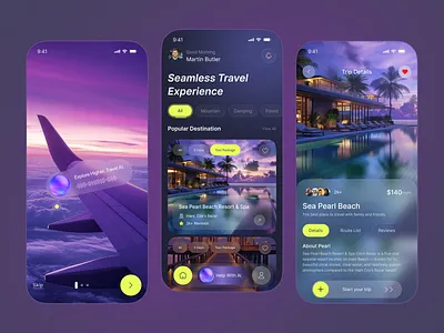 AI Travel Mobile App – Smart Trip Planning UI ai powered travel app ai travel mobile app aitravel app design best app design home screen ios mobile mobile app modern app ui personalizedtravel productdesign smarttravel tour planning app travel app travel planner traveltech tripplanner uiux wanderlust