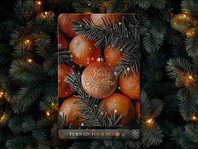 Turn on your mood ✸ animation branding christmasmood dribbble graphic design greetingcard illustration logo newyear tangerine ui ux web design wintervibes