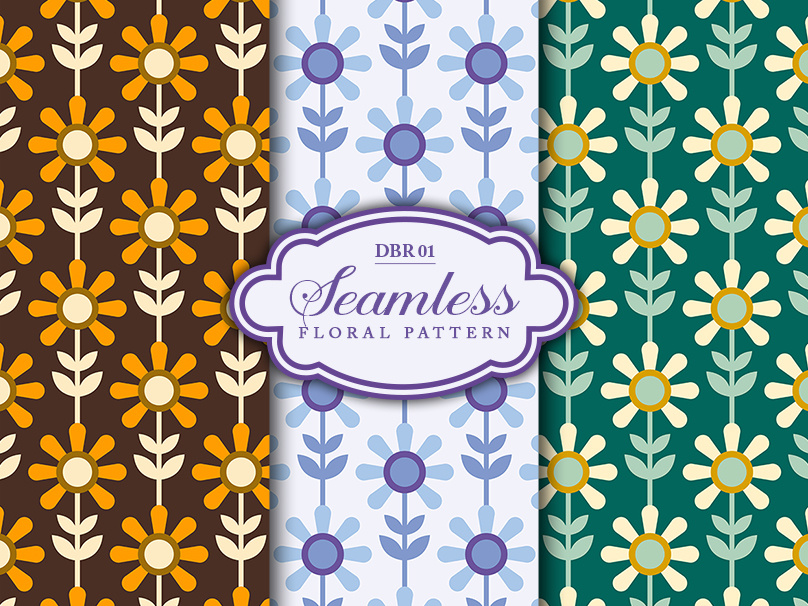 Floral Seamless Pattern: DBR 01 abstract arabesque design digital paper fabric print illustration seamless pattern surface pattern textile design