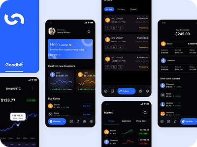 Good Bit - Crypto Wallet App app app design bitcoin bitcoinapp branding crypto app crypto currency crypto currency app crypto exchange crypto wallet app mobile app mobile app design mobile app ui ui ux wallet web design