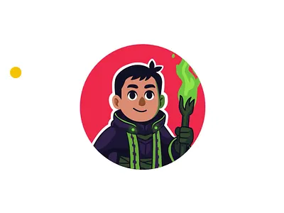 Animated avatar illustration in RIVE animation avatar illustration interactive profile rive