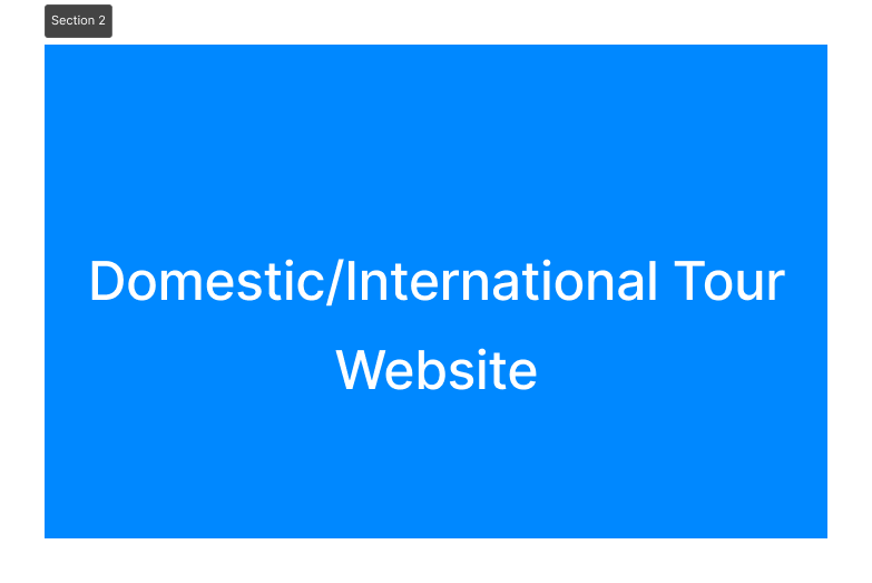 Domestic/International Tour Website