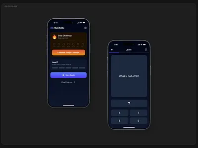 Math Riddle App Design app design clean creative design riddle app ui