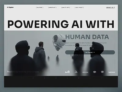 Sapien - Powering AI With Human Data Website Design ai crypto design ai human data website ai human technology ai powered websites ai website design digital experience hero design interactive websites landing page live communication minimalist design modern uiux responsive design saas design smart web solutions user centric design voice technology web design web design trends web site