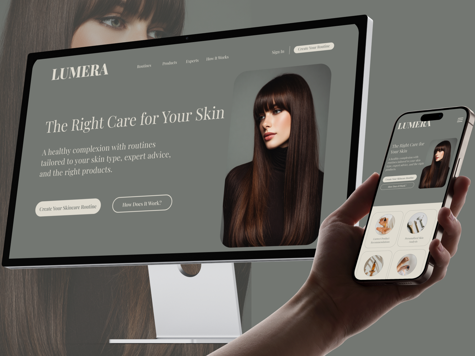 LUMERA – Clean Beauty Landing Page beauty figma graphic design landing page logo minimal ui ui design ux design web design