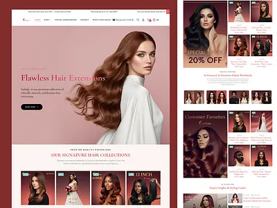 LuxStran – Hair & Wigs Shopify Store beauty hair mahamudulsobuj shopify webdesign wig
