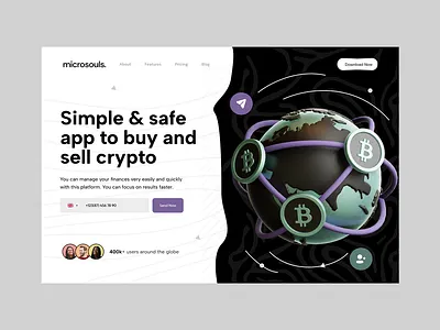 Fintech Landing Page | Web3 Website | Crypto Design | Fintech anas blockchain crypto crypto design crypto landing page crypto website decentralized fintech fintech design fintech landing page investment landing page landing page design product design ui ui ux web design web interface design web3 website design