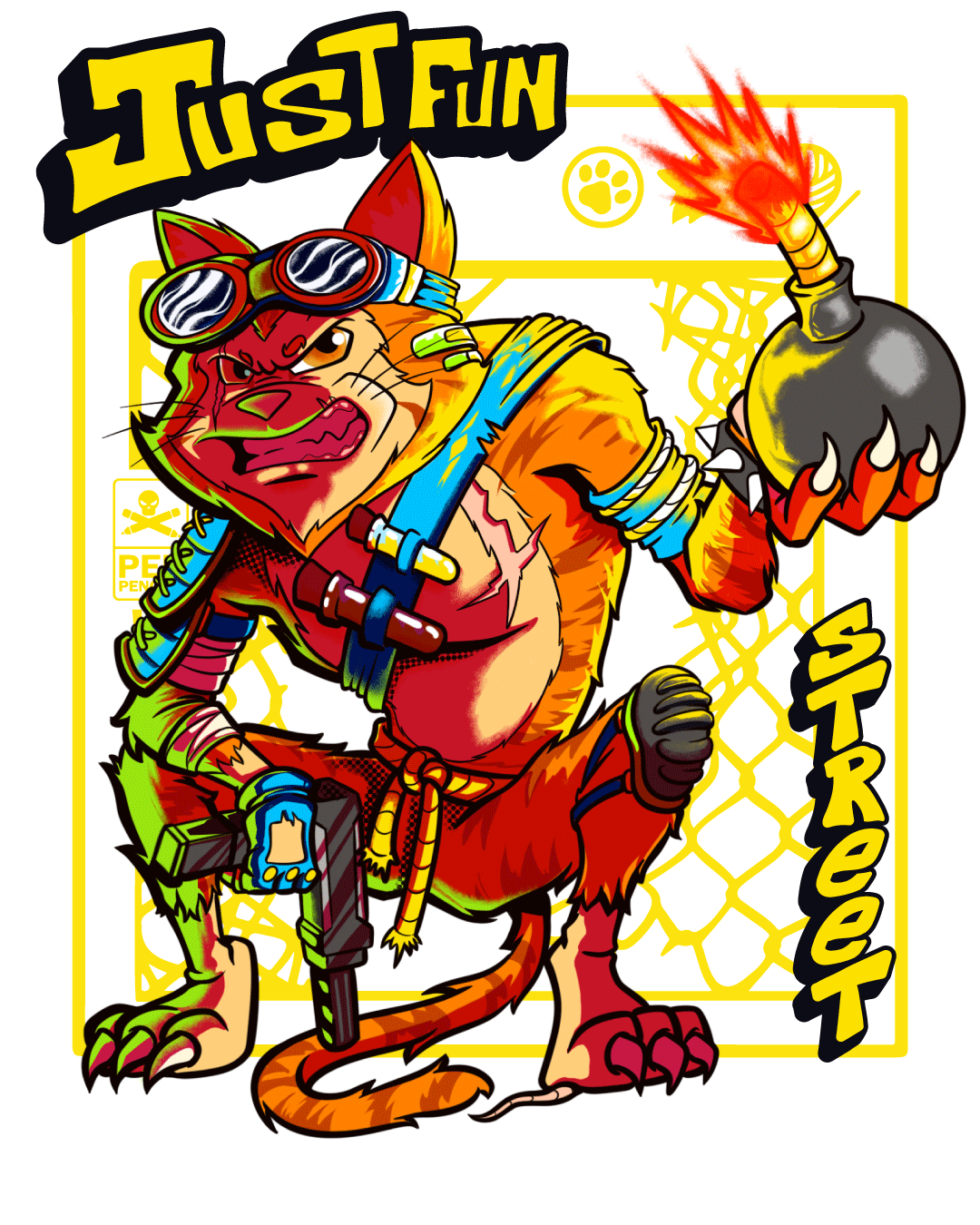 Street Cat 2 2dillustration adobe illustrator animation branding cartoon cartoons cat cats character characterdesign concept graphic design illustration street vector vectorart