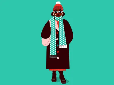 Bundle Up digital art digital illustration fashion girl illustration kids illustration vector vector illustration winter