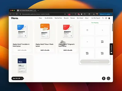 Hero Cosmetics - Bundle Builder Feature bundle bundle builder e commerce product design responsive shopify