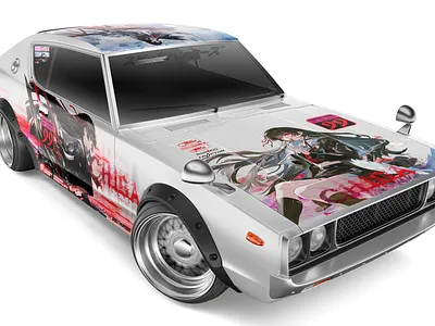 Nissan Skyline GT-R C110 Itasha Concept Print Design animation car chisa graphic design itasha itasha concept design japan livery design nissan nissan skyline nissan skyline gtr c110 otomotif print print design retro wuthering wave
