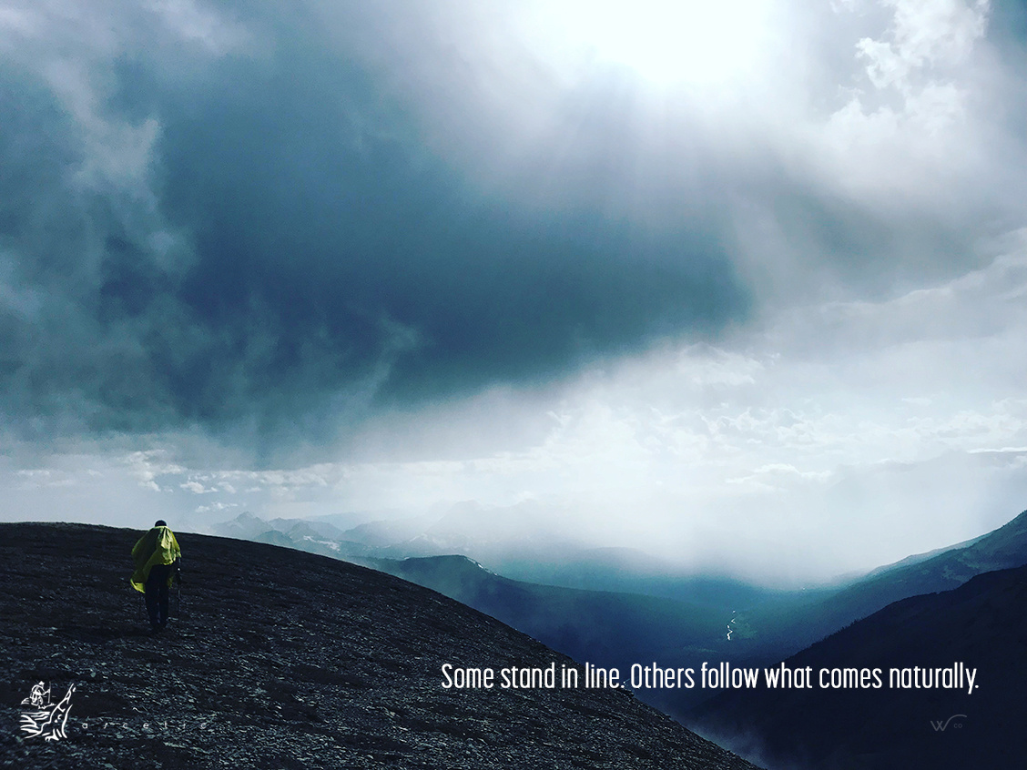 find your line artist yyc ascetic branding canadian rockies clothing line creative direction design drawn from the trail hike illustration mountain culture rich rawlyk thewayfindercompany trail time yyc illustraton