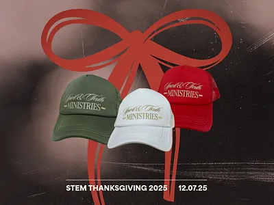 STEM Trucker Hat Merch 2025 art artwork branding christmas church design graphic design hats merch social media thanksgiving trucker hats typography