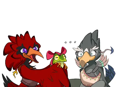 Presenting Frog bird