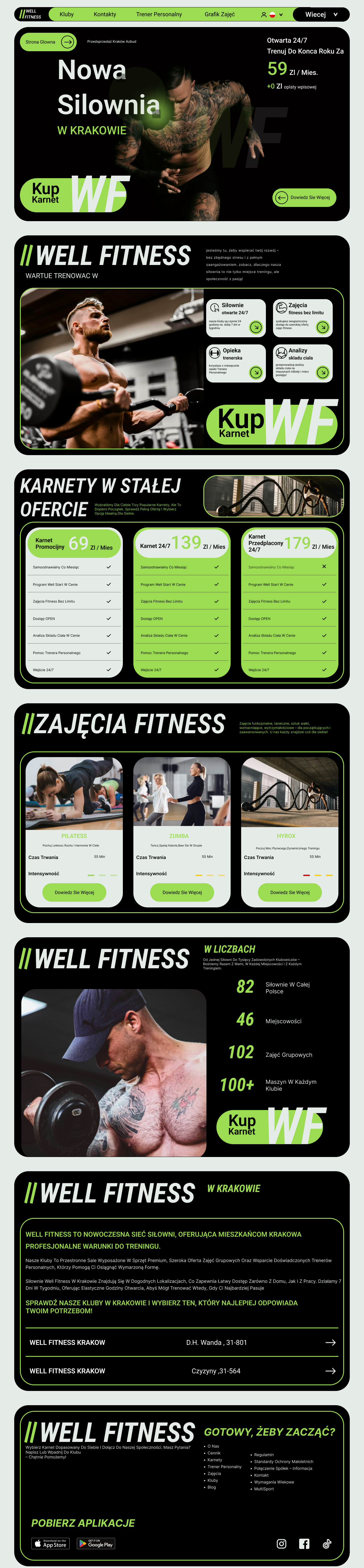 fitness website design graphic design ui