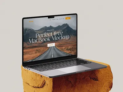MacBook Mockup on Stone Pedestal app presentation creative mockup device mockup digital product mockup laptop mockup macbook mockup minimal mockup modern mockup natural aesthetic portfolio mockup presentation mockup stone pedestal mockup tech mockup ui ux mockup website mockup