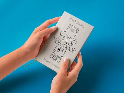 Hand-Holding Cotton Notebook Mockup adobe photoshop mockup branding mockup cotton cover mockup editable mockup hand holding mockup high resolution mockup journal mockup notebook mockup portfolio mockup product presentation promotional mockup psd mockup realistic mockup smart object mockup stationery mockup