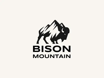 Bison Mountain Logo abstract art branding concept design digital element graphic graphic design illustration logo modern shape sign symbol technology template text typography vector