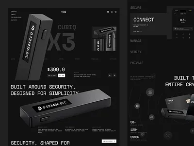TORN : Crypto Cold Wallet - Web3 Landing Page bitcoin blockchain coldwallet crypto cryptoledger darkmode design ecommerce ethereum fintech ledger simpleui ui uidesign uiux uiuxdesign uiuxdesigner wallet web3 webdesign