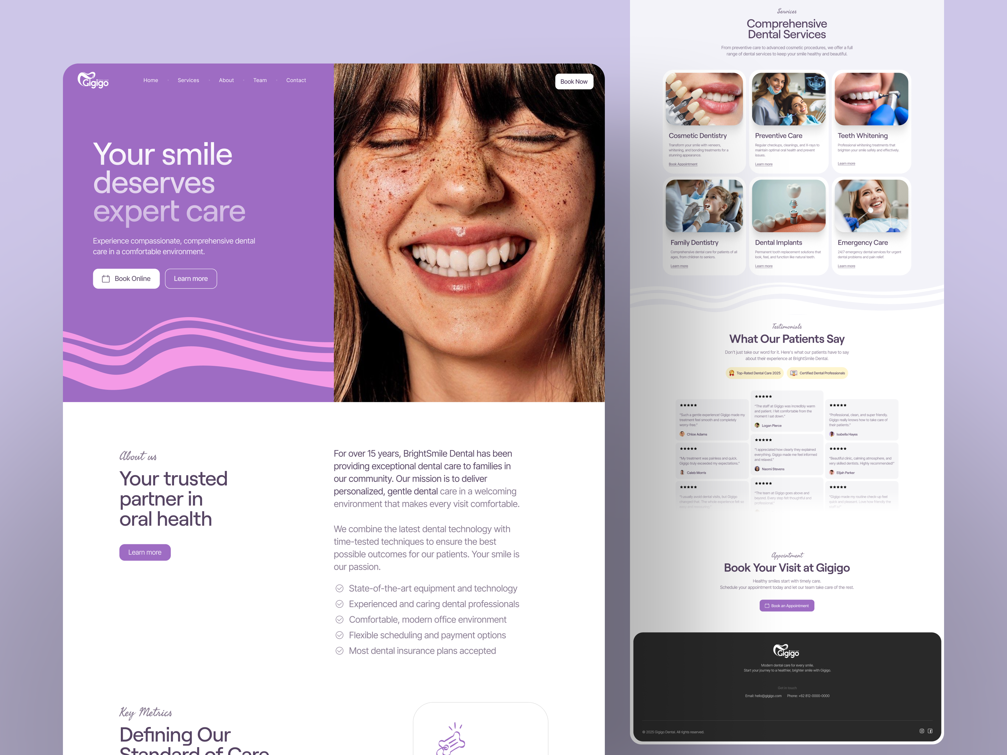 Gigigo - Dental Clinic agency booking care clinic company cosmetology dental dentist dentistry doctor health healthcare hospital medical medicine teeth tooth web web design website