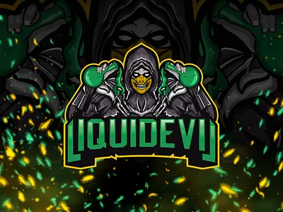 Liquide VI – Toxic Alchemist Esports Mascot Logo aggressive mascot alchemist logo competitive gaming dark fantasy logo dark gaming logo esports mascot logo esports team logo fantasy gaming gaming clan logo gaming logo green potion hooded character liquide vi mystical logo poison mascot streamer branding toxic logo vector mascot villain mascot