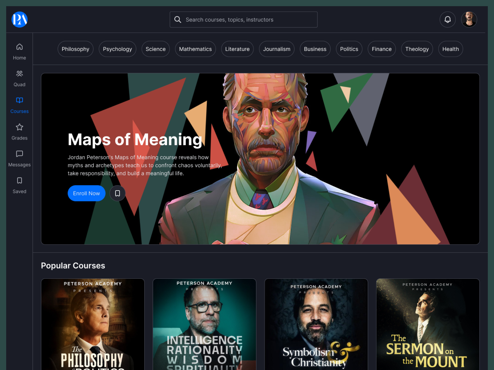 Peterson Academy Reimagined branding clean dailyui design ui