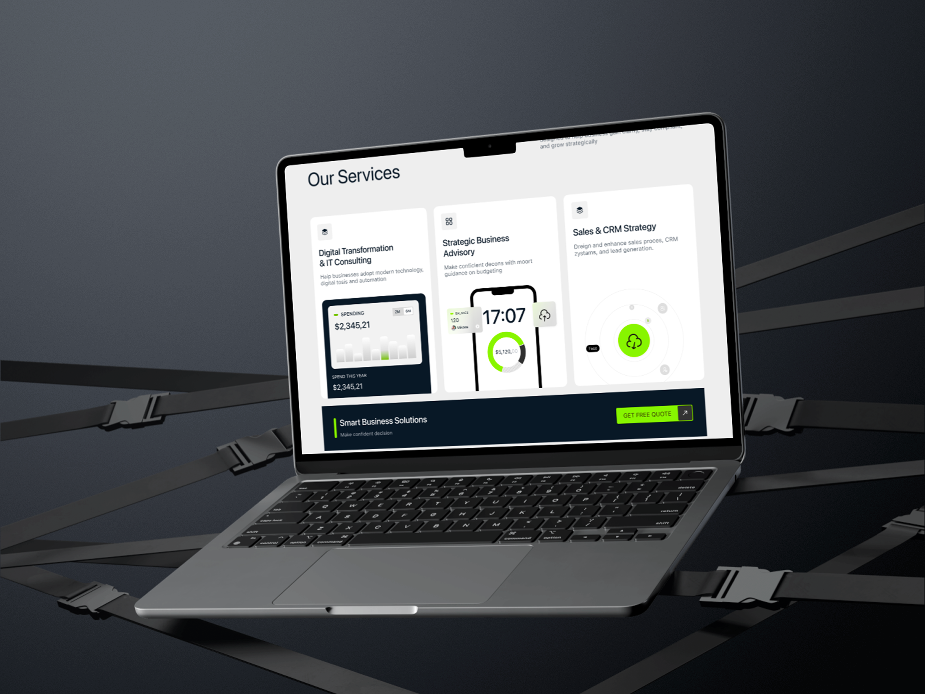Business Consulting Landing Page UI agency branding business clean consulting corporate design digital figma landingpage minimal modern professional saas strategy ui uiux ux webdesign webui