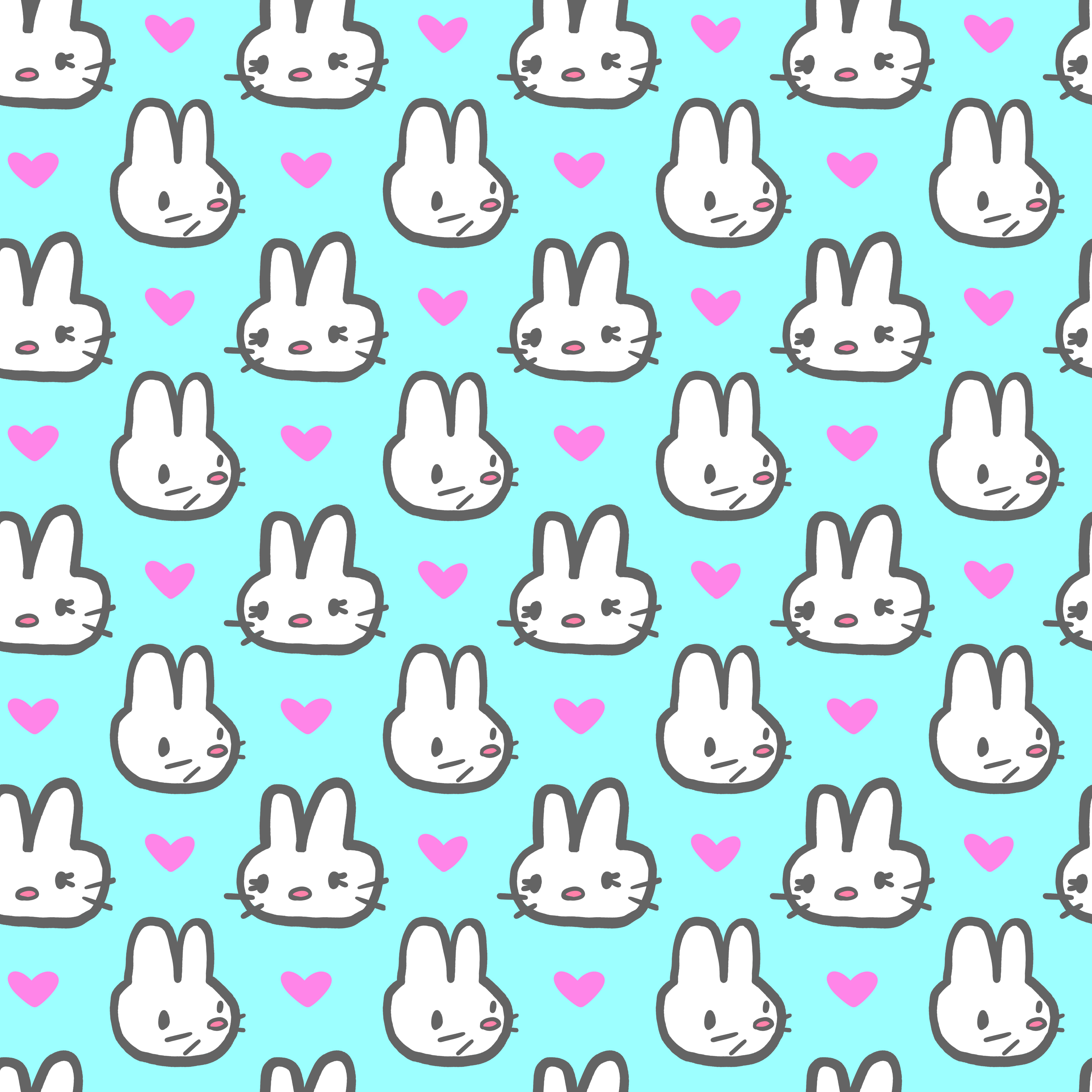 little bunny love pattern animal bunny bunny pattern heart pattern hearts pattern rabbit