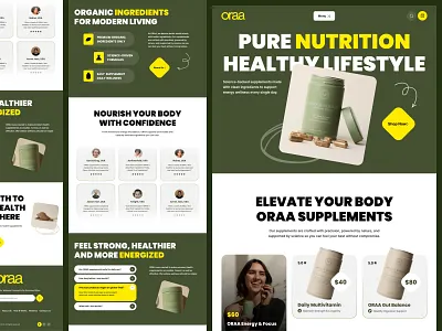 Nutrition Supplement / web design / ui ux design / landing page framer framer website graphic design homepage landing page landing page ui no code packaging packaging design professional supplement design supplement packaging ui desing ui ux design web banner design web template web ui design website mockup website ui design website ui ux