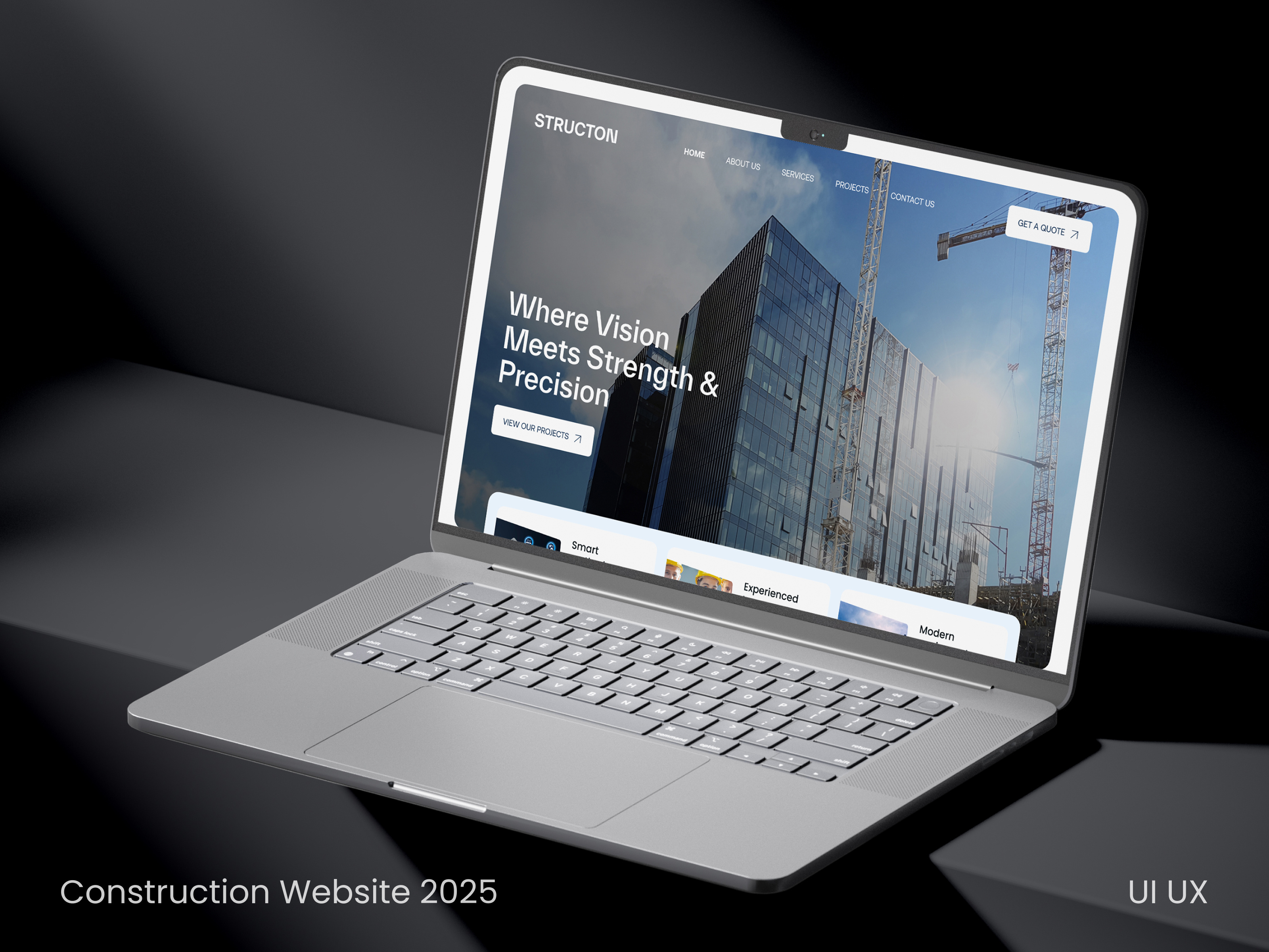 Construction Website | UI UX agency website architect clean design construction construction website contractor corporate design landing page minimal design real estate service trending ui design ui ux web design website