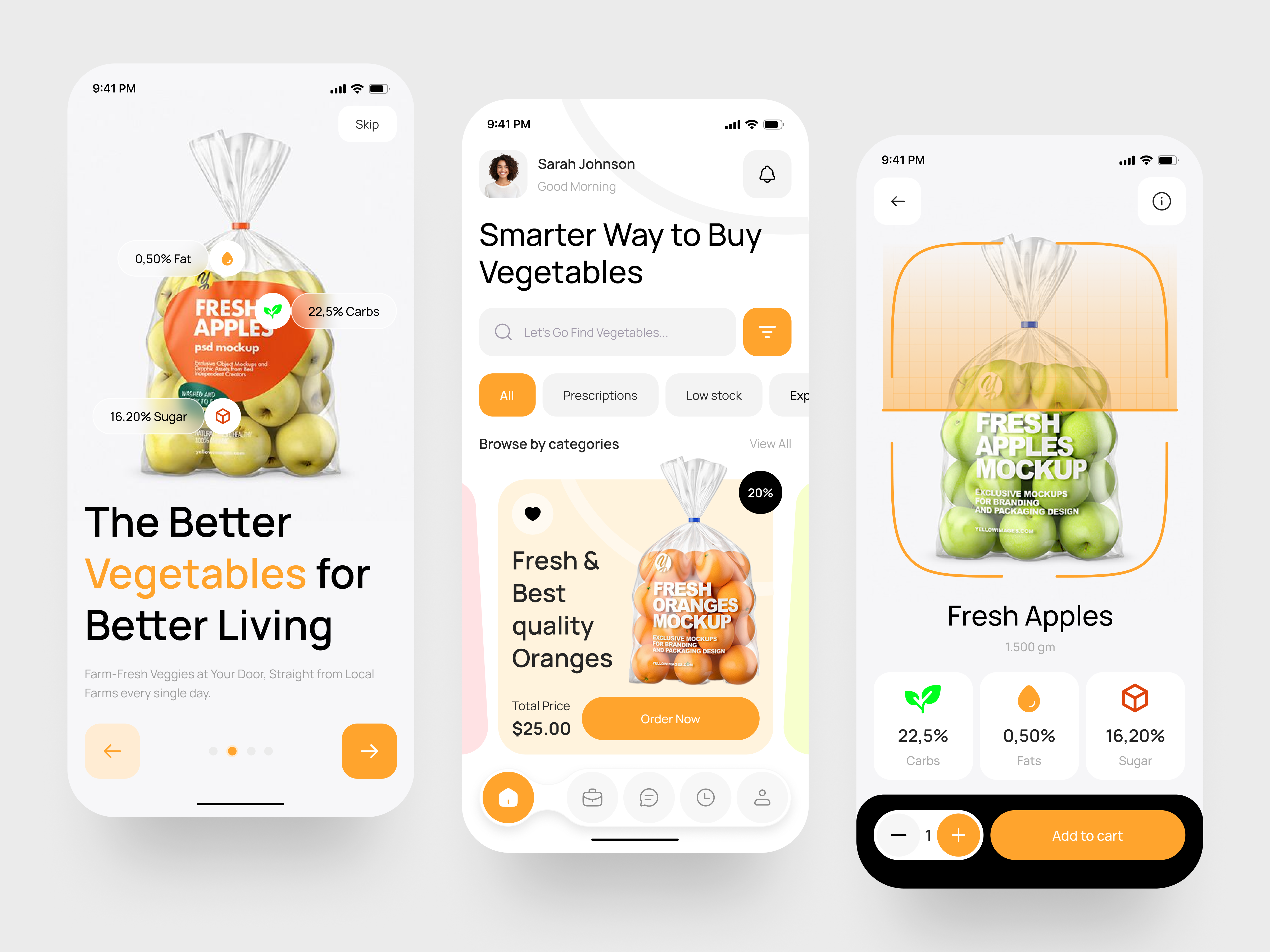 Example of Grocery Mobile App Design & Development
