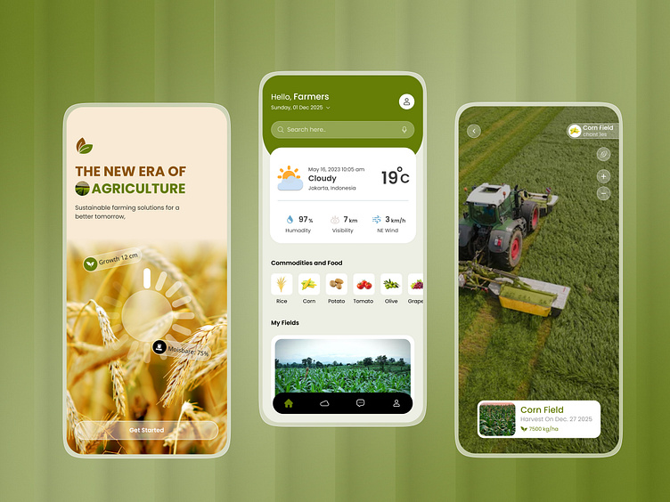 AgroCare – Smart Agriculture Mobile App UI Design by Nipa Akter on Dribbble