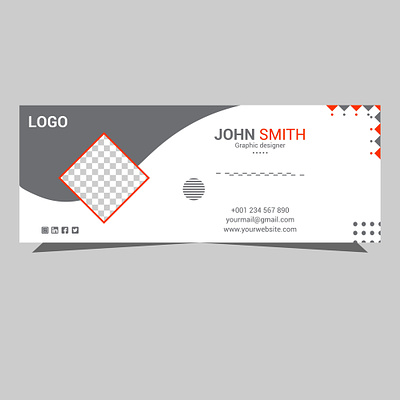Email signature template design branding graphic design illustration logo vector