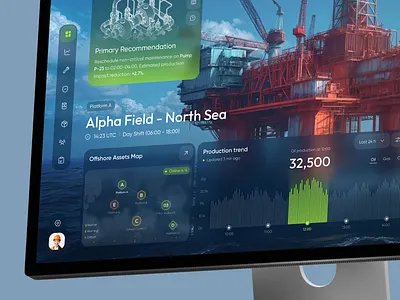RigNexus - Offshore Oil Extraction Dashboard ai ai analytics aidesign artificial intelligence b2b crm dashboard designconcept inspiration panel dashboard platform product design rescue ops tablet technology uiux