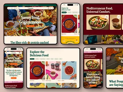 Restaurant Website UI Design for Food Brand brand website clean design food brand food website mobile ui modern ui product design responsive design restaurant website ui design ux design web ui website design
