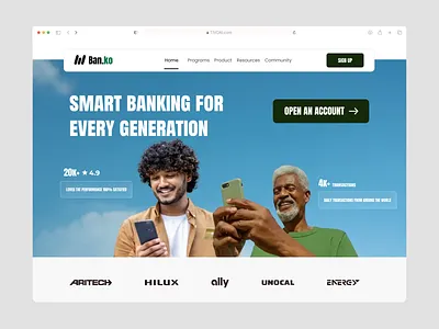 Redesign - AI Powered Finance banking Website Design ai banking ai digital banking digital banking finance banking interface payment banking product redesign service startup ui ux web